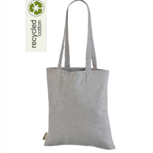 Recycled Light Grey Cotton Tote Bag